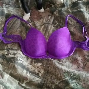 Well loved victorias secret purple cheetah push up